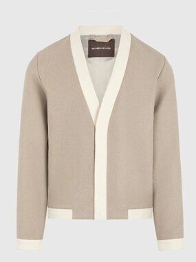 Manière De Voir – Tailored Cardigan with Contrast Placket